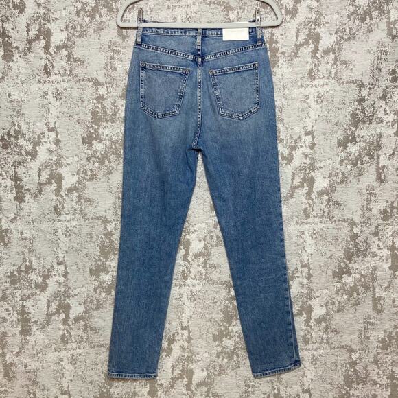 Jonathan Simkhai Standard Trevor High Rise Vintage Tapered Jeans in Pacific City - Picture 2 of 5